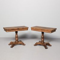 Pair of Quality George IV Rosewood Tea Tables