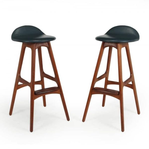 Pair of Teak Bar stools by Erik Buch