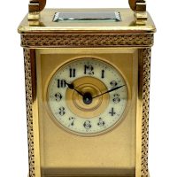 Fine Antique French Carriage Clock – Fretwork Decoration 8 – Day Timepiece C1900