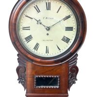 Superb English Victorian Single Fusee Drop Dial Clock – 1880 by T Wilson Islinton