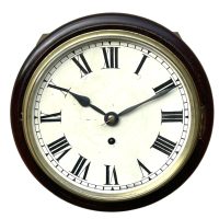 Classic English 8-Day Chain-Driven Fusee Mahogany Dial Clock (Circa 1900)
