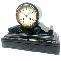Victorian Drumhead Slate Mantel Clock – 8 Day striking Clock