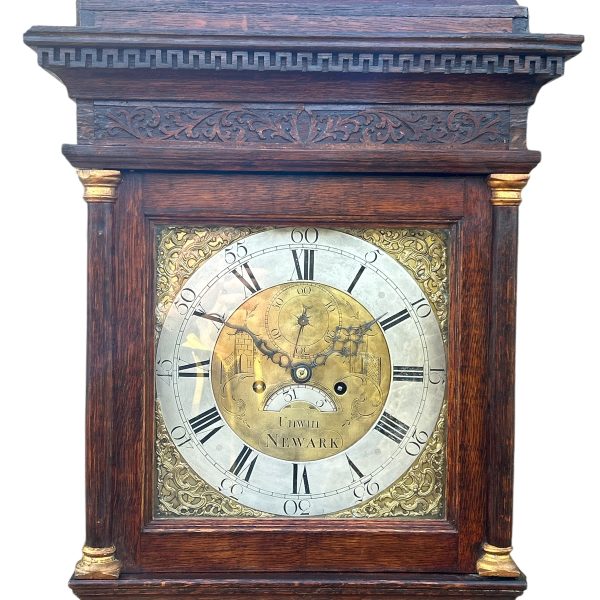 Stunning Oak case Longcase Grandfather Clock &#8211; Newark – ca1790