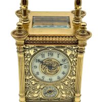 Fine Antique French Carriage Clock – Fretwork Decoration 8 – Day Timepiece C1900