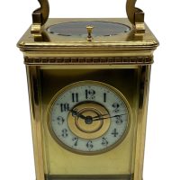 Victorian Mantel Clock Masked Dial – French 8-Day Carriage Clock with Repeat Feature