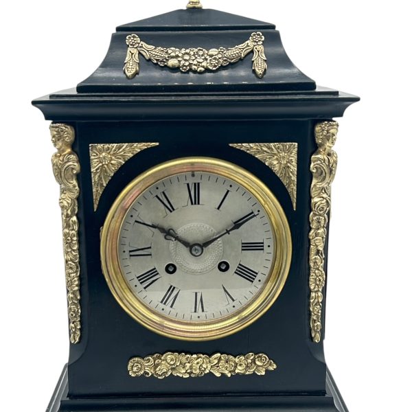 Fabulous Antique Ebonized Case Bracket Mantel clock – ca1890
