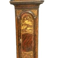Exceedingly Rare Antique George III Scarlet Red Japanned &amp; Chinoiserie Longcase Clock, c.1770