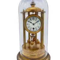 Superb Bandstand Ormolu German Torsion Clock Anniversary Clock &#8211; Mantel Clock C1900