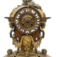Solid Bronze Ormolu French Victorian 8-day mantel Clock – CA 1860