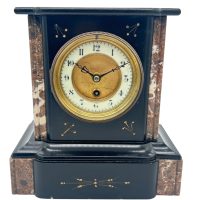 Wonderful Timepiece Slate &amp; marble Mantel Clock – ca1895