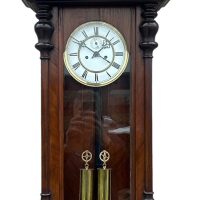Stunning Antique Kienzle Twin Weight Vienna Regulator Walnut &amp; Ebonized case Wall Clock