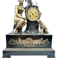 Outstanding French Empire Mantel Clock – Solid Bronze Ormolu Mantle Clock C1830