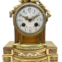 Loving Doves Ormolu Mantel Clock – 8 Day Bell Striking Mantel Clock C1890
