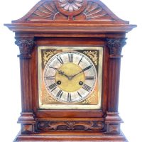 HAC Bracket Clock – Mahogany Cased Architectural Striking Mantel Clock C1900
