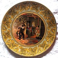 Antique English Victorian Pratt-ware Dessert Plate ~ &#8220;The Truant&#8221; ~ Ball No. 413