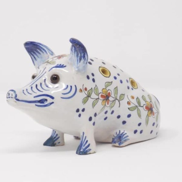 Quill pig Rouen French Faience