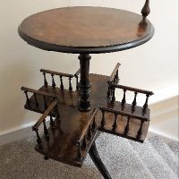 Victorian Burr Walnut Reading Table