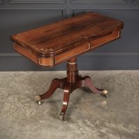 Regency Rosewood Brass Inlaid Card Table