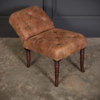 Regency Mahogany &amp; Leather Footstool