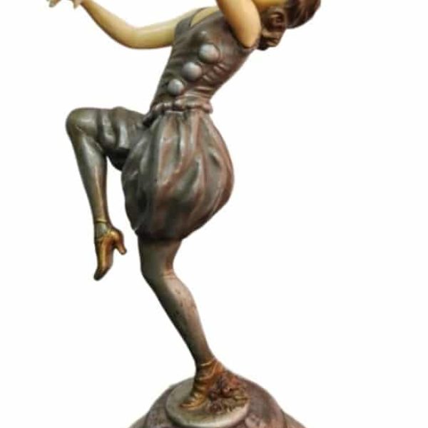 1920s Sculpture of a Dancer, Signed CLAIRE JEANNE ROBERTE COLINET.