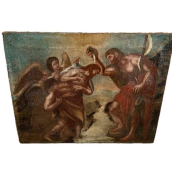 Antique Baroque Oil on Canvas