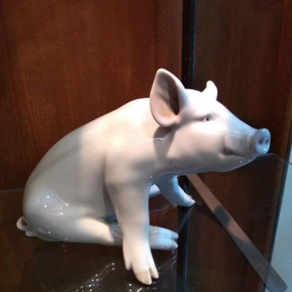 Royal Copenhagen sitting pig 6