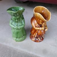 LORD &amp; LADY TOBY JUGS  Treacle Glazed 1870&#8217;s