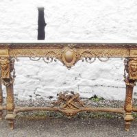 SOLD  Victorian gilt marble top Sideboard/Table
