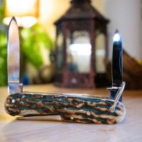 Highly Collectible 5 Blade Stag Antler Folding Knife by Stan Shaw of Sheffield
