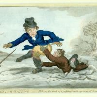 Print after James Gillray, &#8216;Elements of Skating&#8217;