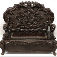 Fine Chinese Ching Dynasty Carved Settle