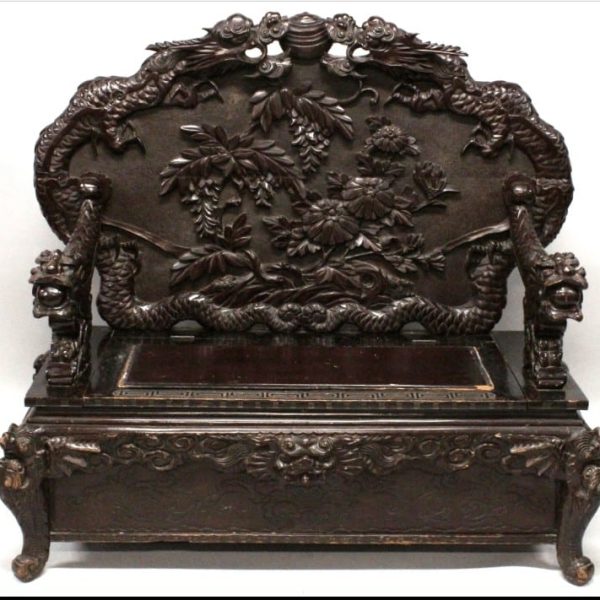 Fine Chinese Ching Dynasty Carved Settle