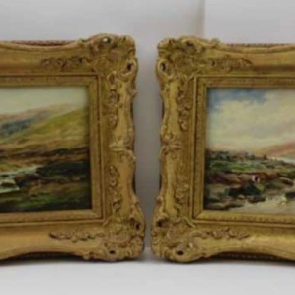 Thomas Morris Ash Oil paintings x 2 (1851-1935)