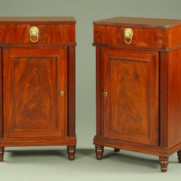Regency pedestal mahogany sideboards