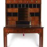 George II walnut secretaire/escritoire