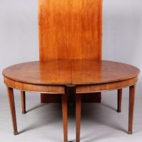 Georgian mahogany D end dining table