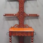 A Victorian carved oak hallstand