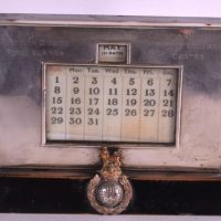 SOLD 20TH C ENGLISH SILVER HALLMARKED DESK CALENDAR