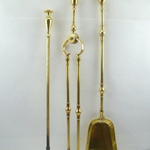 SOLD Georgian Brass Fire Irons