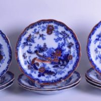 SOLD Set of ten 19th cent English Ironstone bowls