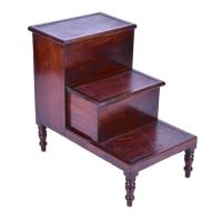 SOLD Georgian Mahogany Library Steps