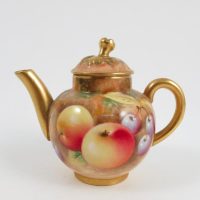 SOLD Worcester fallen fruits miniature teapot