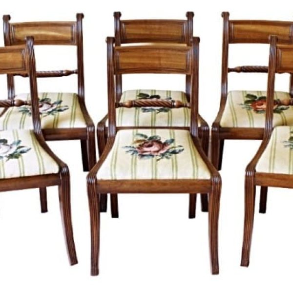 SOLD Fine set of eight Regency period dining chairs