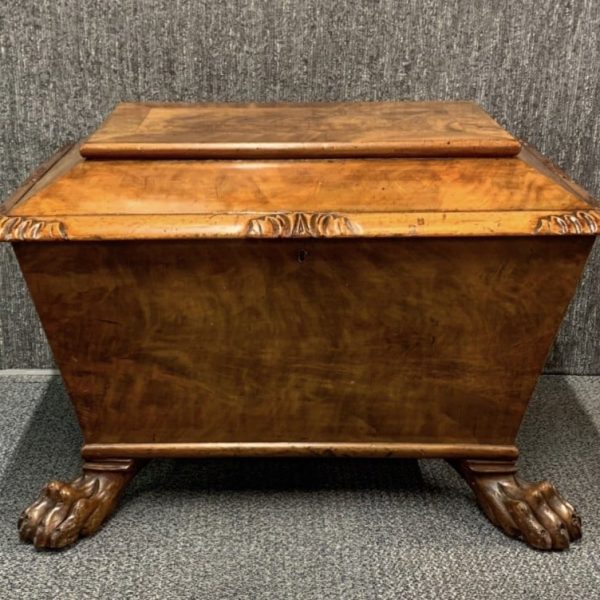 A Georgian walnut cellarette