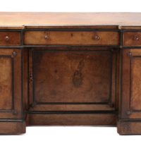 Victorian burr walnut desk
