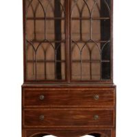 A Geo III mahogany secrétaire bookcase