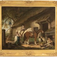 After George Morland oil on panel.