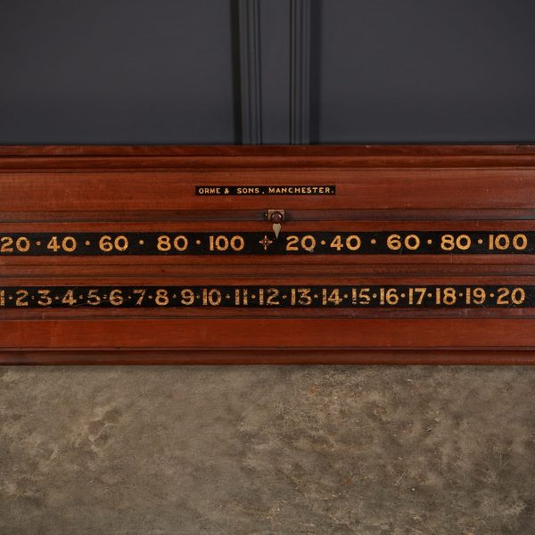 Antique Snooker Scoreboard by Orme & Sons Manchester