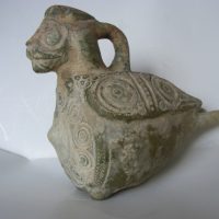 Unique Persian 11th Century anthropomorphic &amp; Zoomorphic Drinking Vessel with Thermoluminescence (TL) Certificate Islamic Period