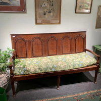 Settle or Hall bench with William Morris cushion